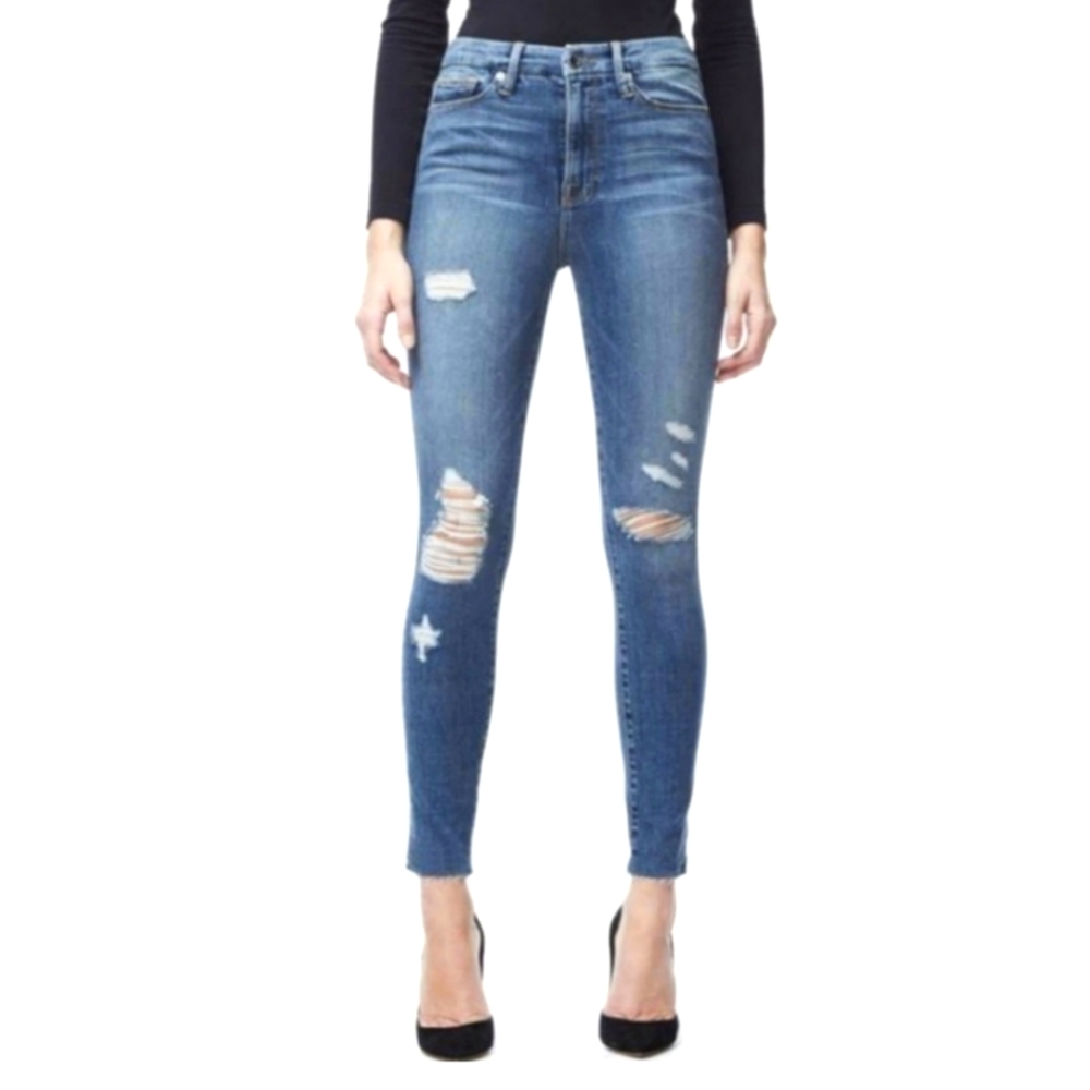 Good American Good Waist Cropped Jeans 00/24